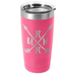 Running 20 Oz. Double Insulated Tumbler - RUNR Crossed Arrows -goneforarun Sales 2023 tr 36066 PINK MAIN