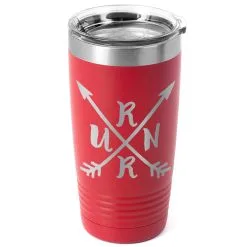 Running 20 Oz. Double Insulated Tumbler - RUNR Crossed Arrows -goneforarun Sales 2023 tr 36066 RED MAIN