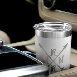 Running 20 Oz. Double Insulated Tumbler - RUNR Crossed Arrows -goneforarun Sales 2023 tr 36066 WHITE CAR