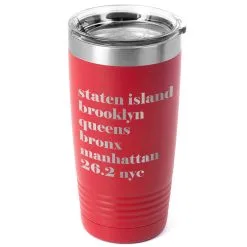 Running 20 Oz. Double Insulated Tumbler - Run Mantra (NYC) -goneforarun Sales 2023 tr 36069 RED MAIN
