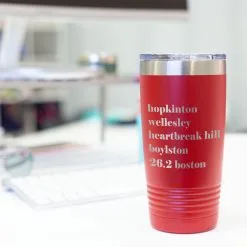 Running 20 Oz. Double Insulated Tumbler - Run Mantra Boston -goneforarun Sales 2023 tr 36074 RED DESK