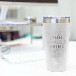 Running 20 Oz. Double Insulated Tumbler - Run And Shine -goneforarun Sales 2023 tr 36077 WHITE DESK