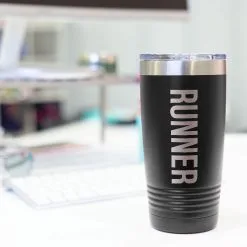 Running 20 Oz. Double Insulated Tumbler - Runner -goneforarun Sales 2023 tr 36078 BLACK DESK
