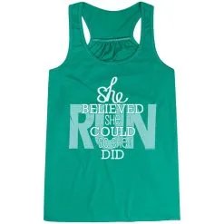Flowy Racerback Tank Top - She Believed She Could So She Did 22 Flowy Racerback Tank Top - She Believed She Could So She Did -goneforarun Sales 2023 tr 36130 GREEN MAIN