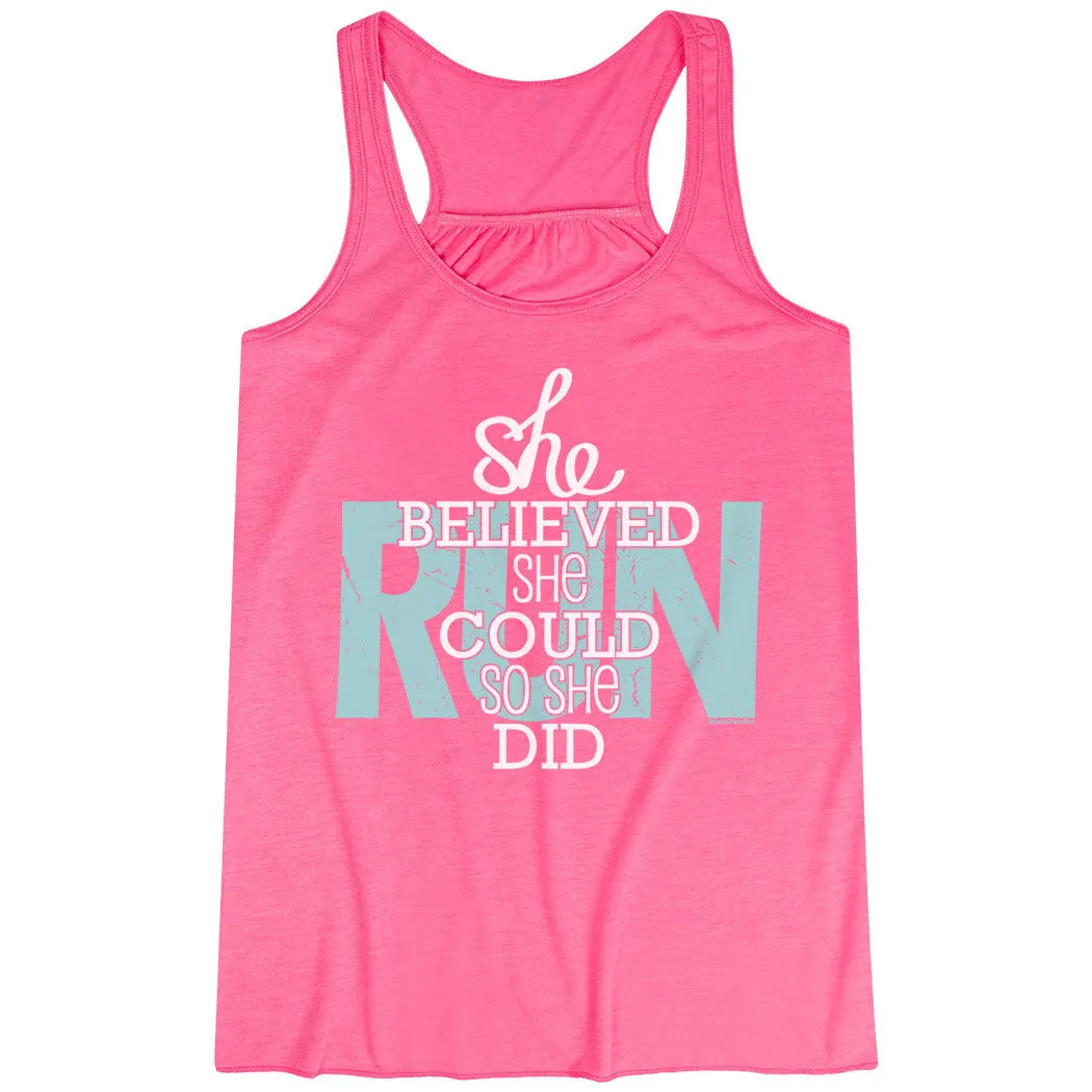 Flowy Racerback Tank Top - She Believed She Could So She Did 3 Flowy Racerback Tank Top - She Believed She Could So She Did