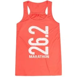 Flowy Racerback Tank Top - 26.2 Marathon Vertical -goneforarun Sales 2023 tr 36135 CORAL MAIN