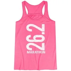 Flowy Racerback Tank Top - 26.2 Marathon Vertical -goneforarun Sales 2023 tr 36135 PINK MAIN