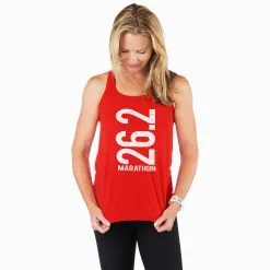 Flowy Racerback Tank Top - 26.2 Marathon Vertical -goneforarun Sales 2023 tr 36135 RED MODEL