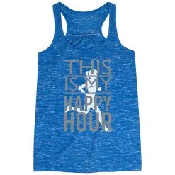 Flowy Racerback Tank Top - This Is My Happy Hour -goneforarun Sales 2023 tr 36141 BLUE MAIN