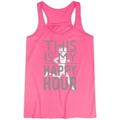 Flowy Racerback Tank Top - This Is My Happy Hour -goneforarun Sales 2023 tr 36141 PINK MAIN