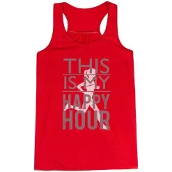 Flowy Racerback Tank Top - This Is My Happy Hour -goneforarun Sales 2023 tr 36141 RED MAIN