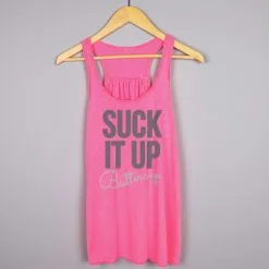 Flowy Racerback Tank Top - Suck It Up Buttercup 17 Flowy Racerback Tank Top - Suck It Up Buttercup -goneforarun Sales 2023 tr 36151 PINK HANGER