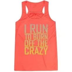 Flowy Racerback Tank Top - I Run To Burn Off The Crazy 21 Flowy Racerback Tank Top - I Run To Burn Off The Crazy -goneforarun Sales 2023 tr 36155 CORAL MAIN
