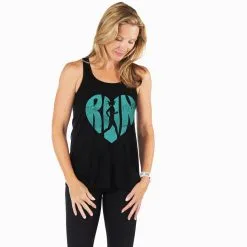 Flowy Racerback Tank Top - Love The Run -goneforarun Sales 2023 tr 36173 BLACK MODEL