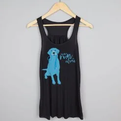 Flowy Racerback Tank Top - Never Run Alone -goneforarun Sales 2023 tr 36182 BLACK HANGER