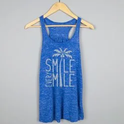 Flowy Racerback Tank Top - Smile Every Mile 14 Flowy Racerback Tank Top - Smile Every Mile -goneforarun Sales 2023 tr 36185 BLUE HANGER