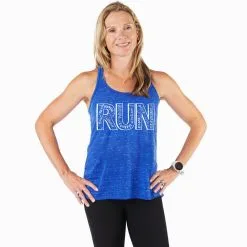 Flowy Racerback Tank Top - Run With Inspiration -goneforarun Sales 2023 tr 36186 BLUE MODEL