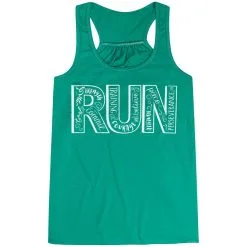 Flowy Racerback Tank Top - Run With Inspiration -goneforarun Sales 2023 tr 36186 GREEN MAIN