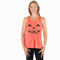 Flowy Racerback Tank Top - Pumpkin Run -goneforarun Sales 2023 tr 36193 CORAL MODEL