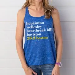 Flowy Racerback Tank Top - Run Mantra - Boston -goneforarun Sales 2023 tr 36219 BLUE ZOOM