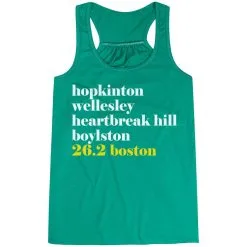 Flowy Racerback Tank Top - Run Mantra - Boston -goneforarun Sales 2023 tr 36219 GREEN MAIN