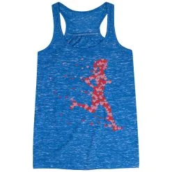 Flowy Racerback Tank Top - Heartfelt Runner Girl -goneforarun Sales 2023 tr 36223 BLUE MAIN