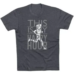 Running Short Sleeve T-Shirt - This Is My Happy Hour 17 Running Short Sleeve T-Shirt - This Is My Happy Hour -goneforarun Sales 2023 tr 36262 CHARCOAL FLAT