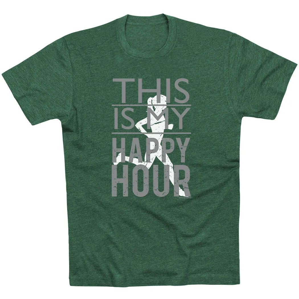 Running Short Sleeve T-Shirt - This Is My Happy Hour 8 Running Short Sleeve T-Shirt - This Is My Happy Hour - Image 6