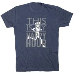 Running Short Sleeve T-Shirt - This Is My Happy Hour 21 Running Short Sleeve T-Shirt - This Is My Happy Hour -goneforarun Sales 2023 tr 36262 NAVY FLAT