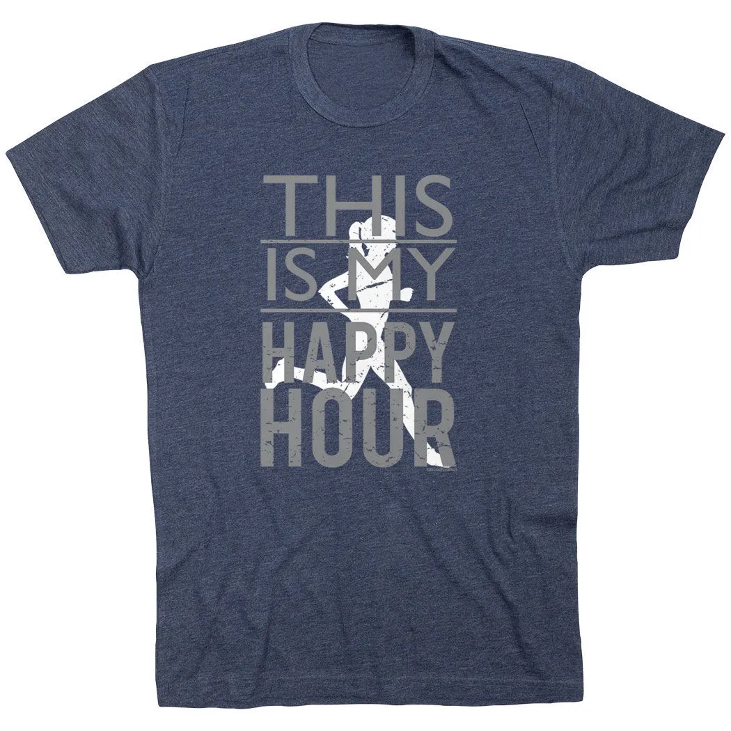Running Short Sleeve T-Shirt - This Is My Happy Hour 11 Running Short Sleeve T-Shirt - This Is My Happy Hour - Image 9
