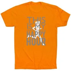 Running Short Sleeve T-Shirt - This Is My Happy Hour 22 Running Short Sleeve T-Shirt - This Is My Happy Hour -goneforarun Sales 2023 tr 36262 ORANGE FLAT