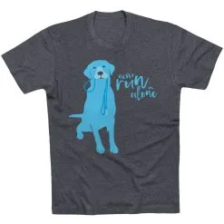 Running Short Sleeve T-Shirt - Never Run Alone -goneforarun Sales 2023 tr 36287 CHARCOAL FLAT