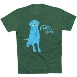 Running Short Sleeve T-Shirt - Never Run Alone -goneforarun Sales 2023 tr 36287 FORESTGREEN FLAT