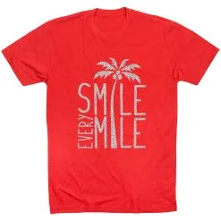Running Short Sleeve T-Shirt - Smile Every Mile -goneforarun Sales 2023 tr 36290 RED FLAT