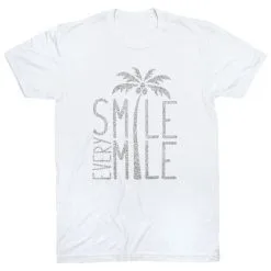 Running Short Sleeve T-Shirt - Smile Every Mile -goneforarun Sales 2023 tr 36290 WHITE FLAT