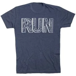 Running Short Sleeve T-Shirt - Run With Inspiration 24 Running Short Sleeve T-Shirt - Run With Inspiration -goneforarun Sales 2023 tr 36291 NAVY FLAT