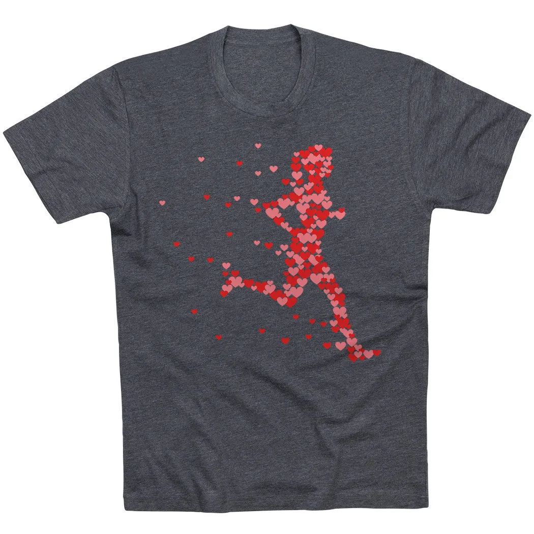 Running Short Sleeve T-Shirt - Heartfelt Runner Girl 7 Running Short Sleeve T-Shirt - Heartfelt Runner Girl - Image 5