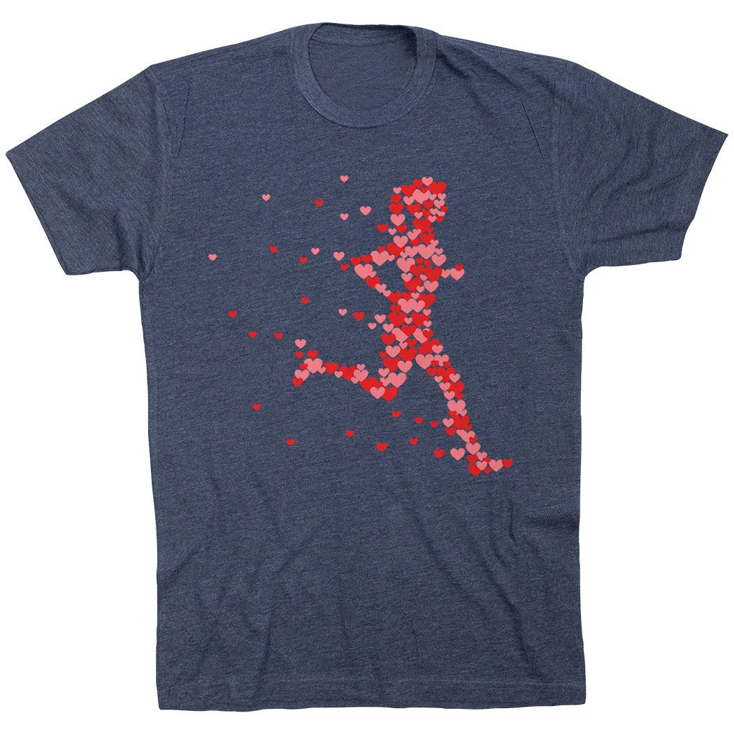 Running Short Sleeve T-Shirt - Heartfelt Runner Girl 12 Running Short Sleeve T-Shirt - Heartfelt Runner Girl - Image 10