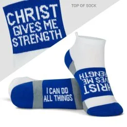 Socrates® Woven Performance Sock Set - Christ Gives Me Strength -goneforarun Sales 2023 tr 36639 1