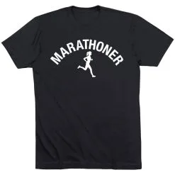 Running Short Sleeve T-Shirt - Marathoner Girl -goneforarun Sales 2023 tr 36824 BLACK FLAT