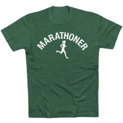 Running Short Sleeve T-Shirt - Marathoner Girl -goneforarun Sales 2023 tr 36824 FORESTGREEN FLAT