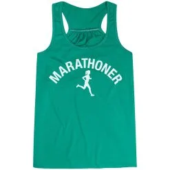 Flowy Racerback Tank Top - Marathoner Girl -goneforarun Sales 2023 tr 36978 GREEN MAIN