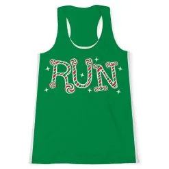 Women's Performance Tank Top - Candy Cane Run -goneforarun Sales 2023 tr 37072 GREEN