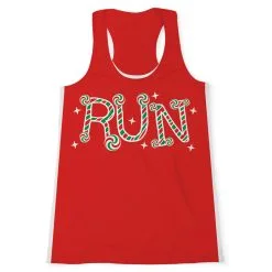 Women's Performance Tank Top - Candy Cane Run