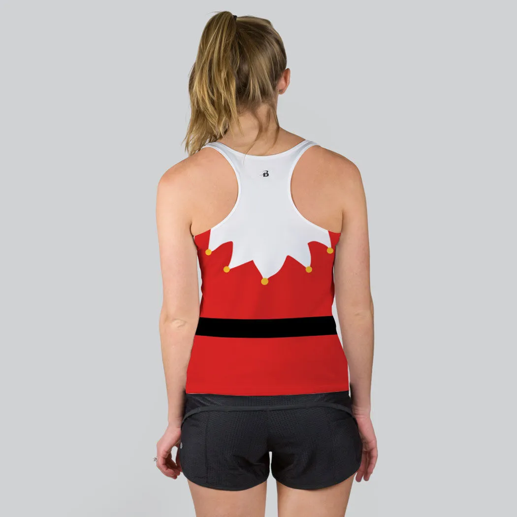 Women's Performance Tank Top - Mrs. Claus Runner 6 Women's Performance Tank Top - Mrs. Claus Runner - Image 4