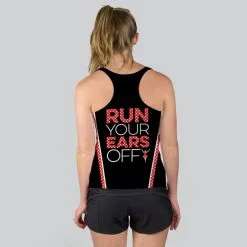 Women's Performance Tank Top - Run Your Ears Off -goneforarun Sales 2023 tr 37089 MODELBACK