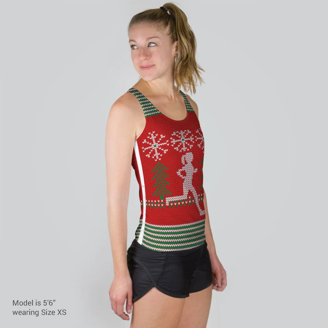 Women's Performance Tank Top - Ugly Sweater 5 Women's Performance Tank Top - Ugly Sweater - Image 3