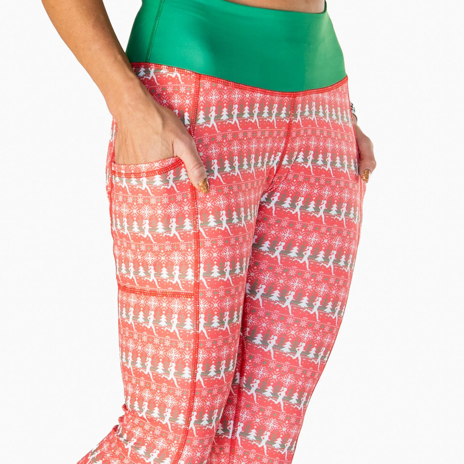 Running Performance Capris - Ugly Sweater 4 Running Performance Capris - Ugly Sweater - Image 2