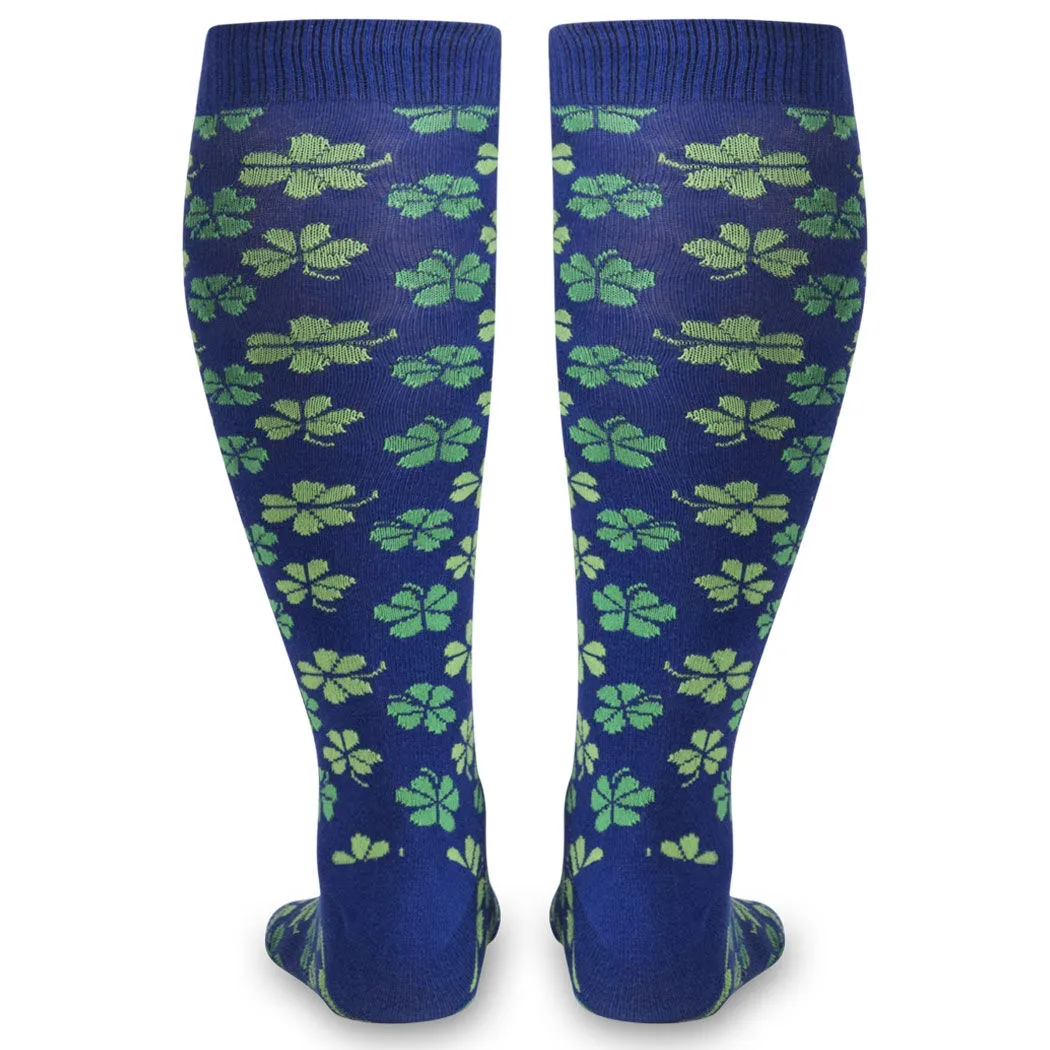 Woven Yakety Yak! Knee High Socks - Shamrocks 4 Woven Yakety Yak! Knee High Socks - Shamrocks - Image 2