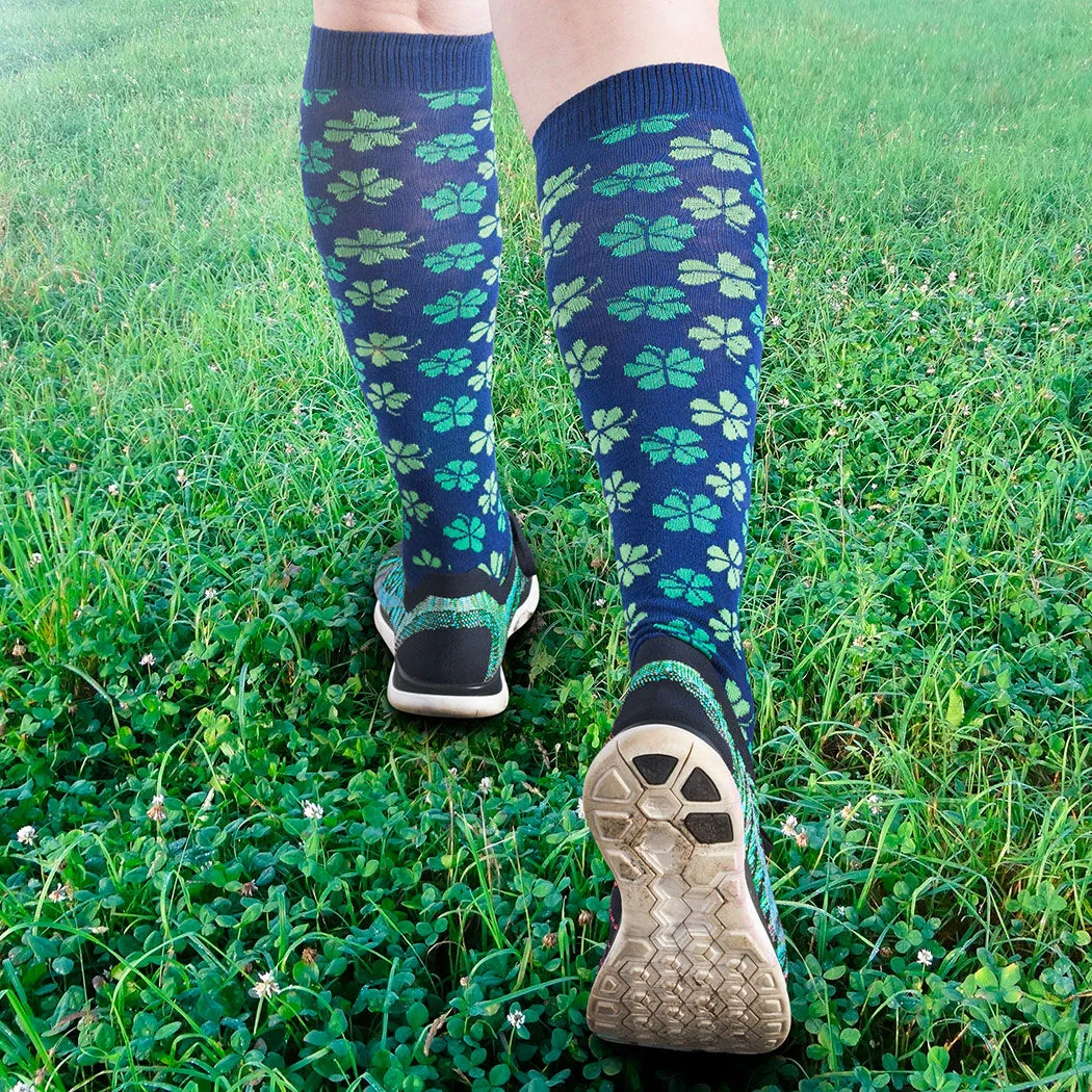 Woven Yakety Yak! Knee High Socks - Shamrocks 6 Woven Yakety Yak! Knee High Socks - Shamrocks - Image 4